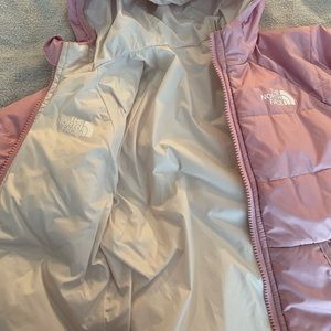 North Face Puffer jacket - reversible light pink and off white. Easy to clean.